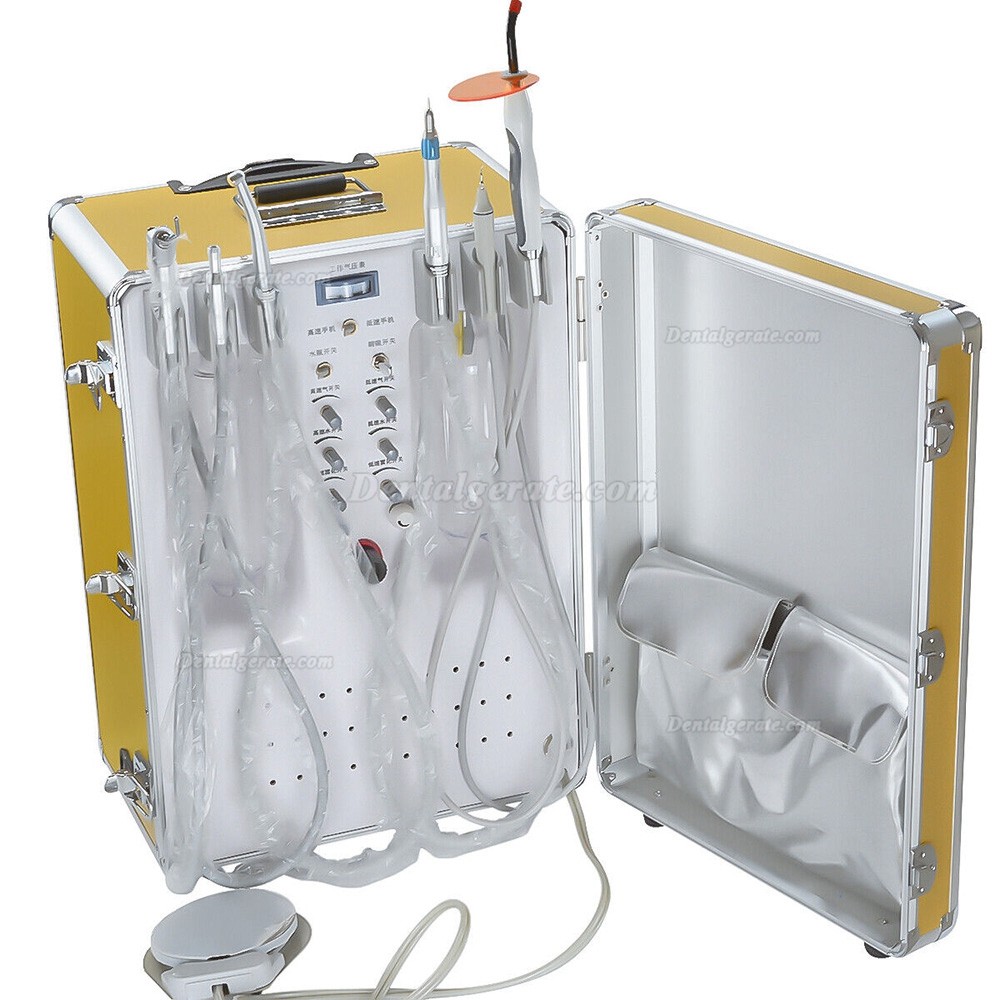 Mobile Dentaleinheit XS-341 (Selbst&auml;ndiger Kompressor + Ultraschallscaler + Aush&auml;rtungslicht)